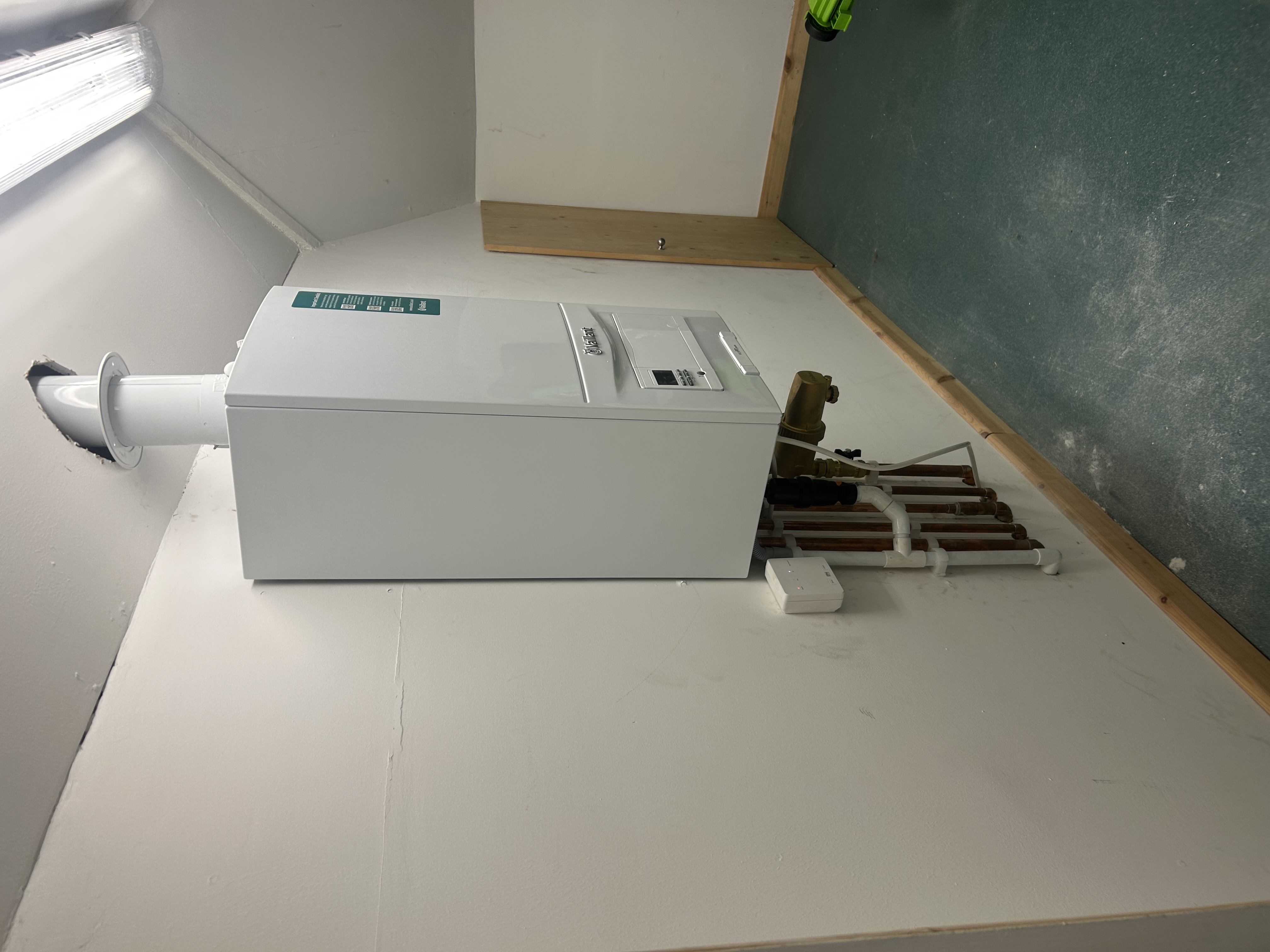 Finished boiler room with clean finish